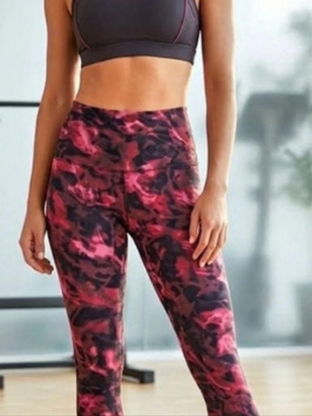 lululemon Align High-Rise Pant 25" Leggings Pink & Black Size 6